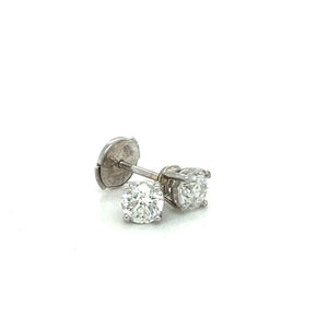 14KW 4-Prong Diamond Stud Earrings