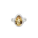 Pear Shape Citrine Ring