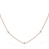 14KR Diamond Station Necklace