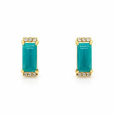 Turquoise & Diamond Earrings