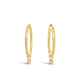 14KY Endless Hoop Earrings w/ Diamonds
