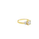 18 Karat Yellow Gold Lab-Grown Diamond & Natural Marquise Diamond Ring