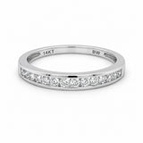 White Gold Channel-Set Diamond Band