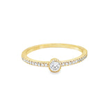 14 Karat Round Diamond Ring