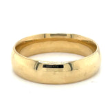 14K Yellow Gold 6mm Half-Round Comfort Fit Band