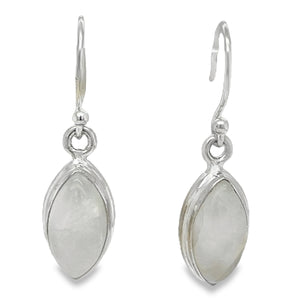 Pear Shape Rainbow Moonstone Dangle Earrings