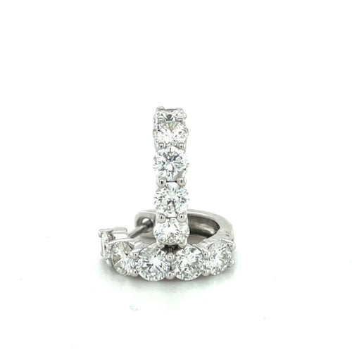 14KW Diamond Hoop Earrings