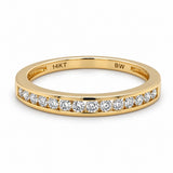 Yellow Gold Channel Set Diamond Band
