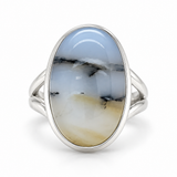 Sterling Silver Oval Peruvian Opal Ring