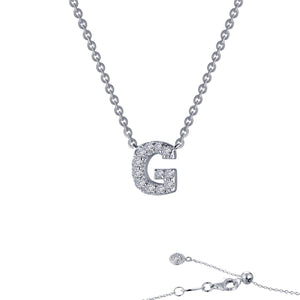 Block Initial "G" Necklace