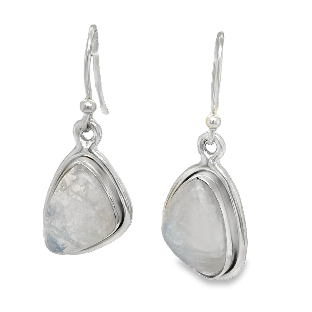 Rainbow Moonstone Dangle Earrings