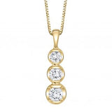14K Yellow Gold Diamond Sirena Pendant Necklace
