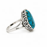 Blue Copper Turquoise Oval Ring