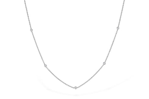 White Gold Diamond Station Necklace