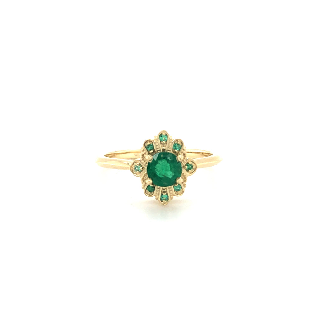 14KY Ethereal Emerald Ring