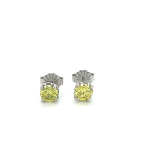14KW Yellow Diamond Stud Earrings