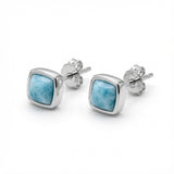 Larimar Stud Earrings