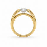 Yellow Gold Diamond Bridge Ring
