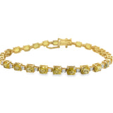 Yellow Sapphire & Diamond Bracelet