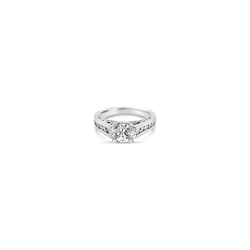 14KW 1CT Oval Engagement Ring