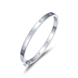 High Polish Bangle Bracelet w/ Sim Dias