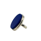 Sterling Silver Lapis Lazuli Oval Ring