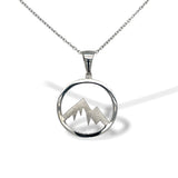 Jagged Edge Brushed Mtn Pendant