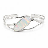Oval Opal Cuff Bracelet