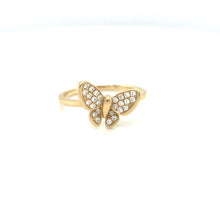14KY Butterfly Diamond Ring