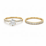 14KY Diamond Wedding Set