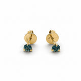 Teal Sapphire Earrings