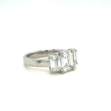 Emerald-Cut Diamond Engagement Ring in Platinum