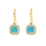 Opal & Diamond Earrings