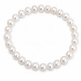 White Cultured Pearl Stretch Bracelet