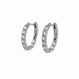 14K Diamond Inside Out Hoop Earrings