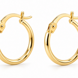 Yellow Gold Small Polished Hoop Earrings
