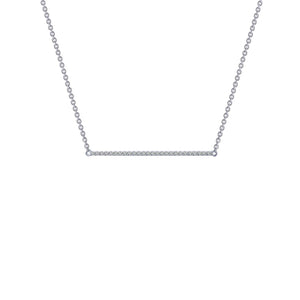 SS Straight Bar Necklace 17" .