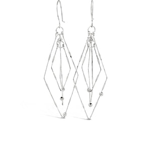 SS Diamond Dangle Earrings