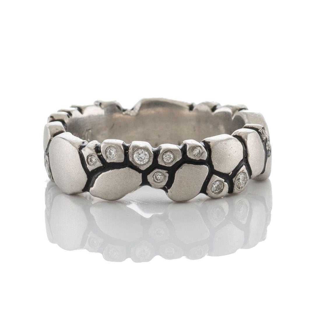 Ring 14K White Gold with 17 Diamonds Rings bouldermountainjewelry.myshopify.com