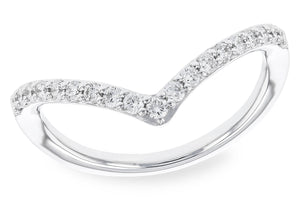 14KW "V" Diamond Stacker Ring